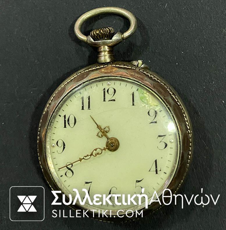 Small (28mm) Pocket Watch Silver No working